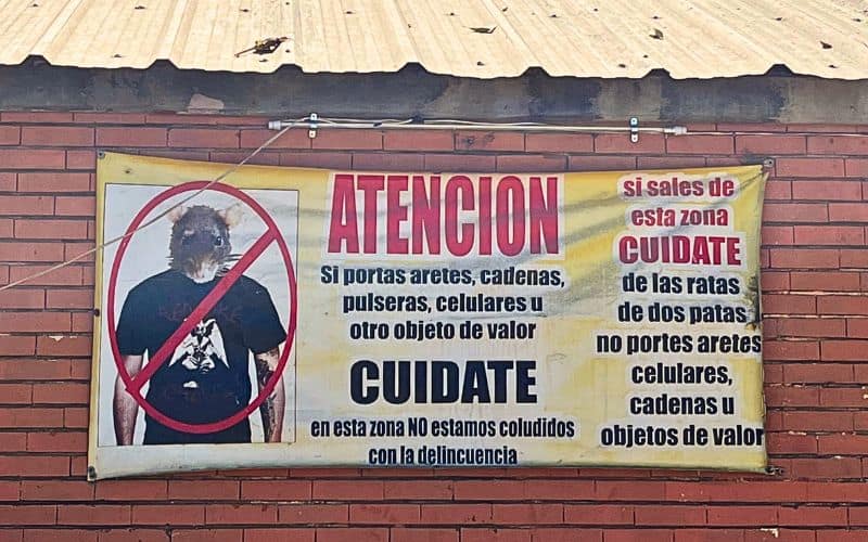 sign at central de abastos oaxaca market
