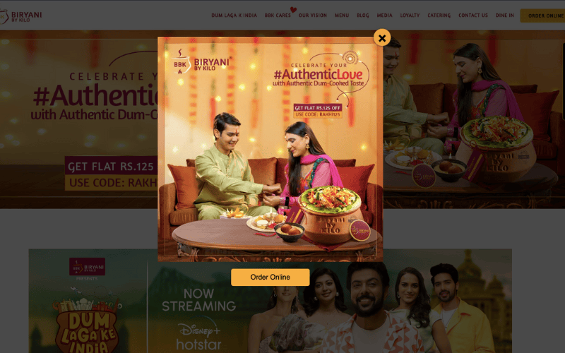 Festive themed exit intent pop-ups