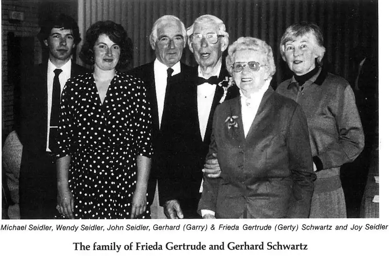 Michael Seidler, Wendy Seidler, John Seidler (Garry) & Frieda Gertrude (Gerty) and Joy Seidler.
