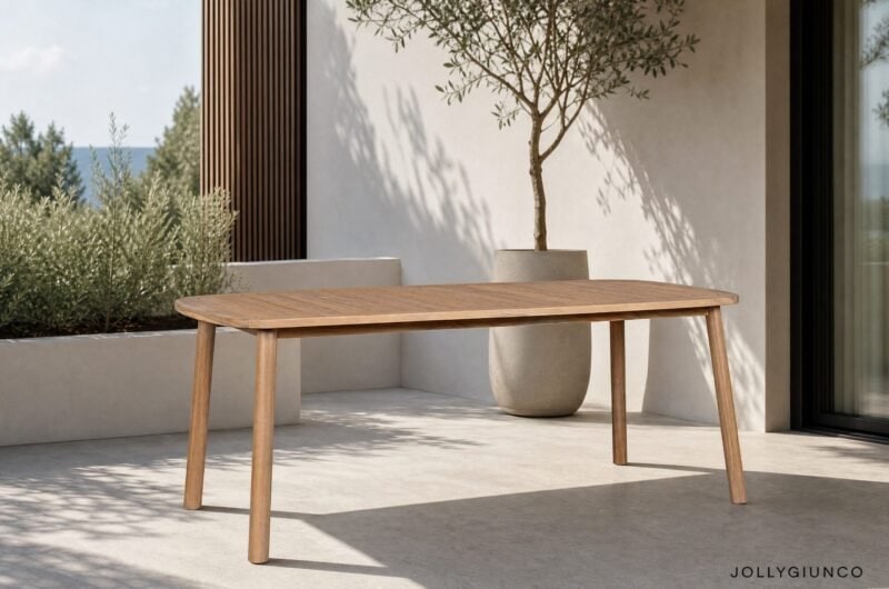 Tavolo da giardino Pablo 183x99 cm in legno di acacia