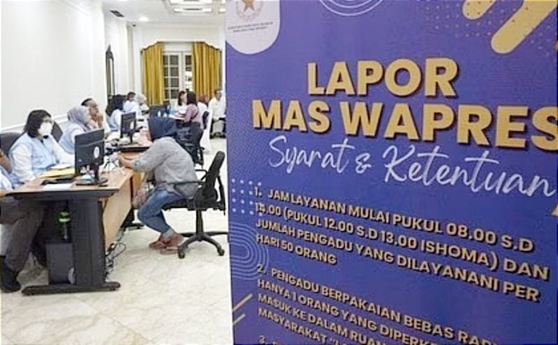 Untuk mempermudah pelayanan pengaduan masyarakat. Sekretariat Wakil Presiden (Setwapres) melakukan perbaikan guna meningkatkan layanan 'Lapor Mas Wapres' Gibran Rakabuming. 