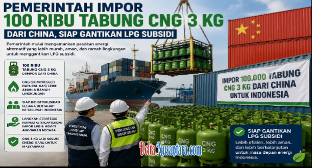Pemerintah Impor 100 Ribu Tabung CNG 3 Kg dari China, Siap Gantikan LPG Subsidi. 
Poto. Ilustrasi 