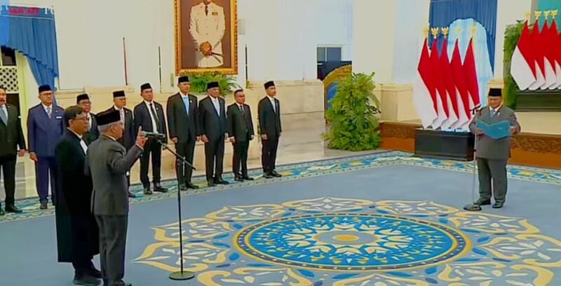 Presiden RI Prabowo Subianto melantik Suahasil Nazara sebagai Menteri Keuangan menggantikan Purbaya Yudhi Sadewa. 