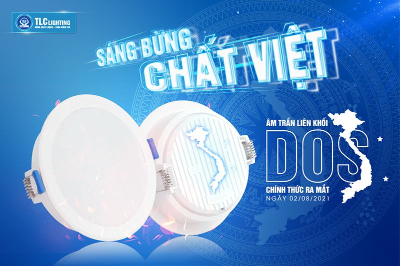 đèn LED âm trần liền khối DOS 8W