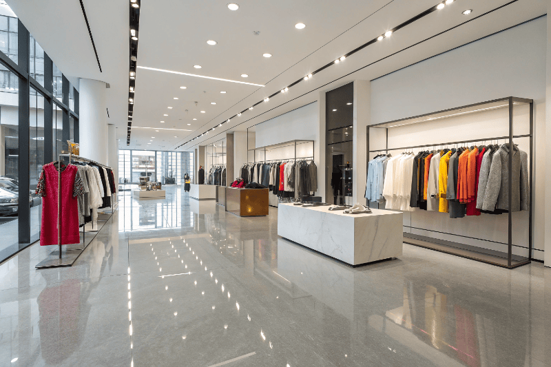 retail showroom epoxy floor Pakistan seamless