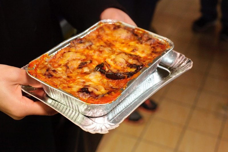 vegetarian pasta from the food market in rome
