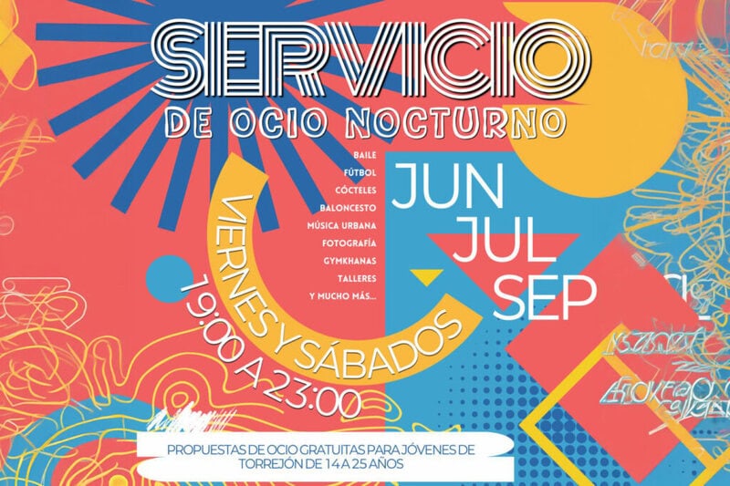 Jovenes participando en actividades de ocio nocturno en Torrejon