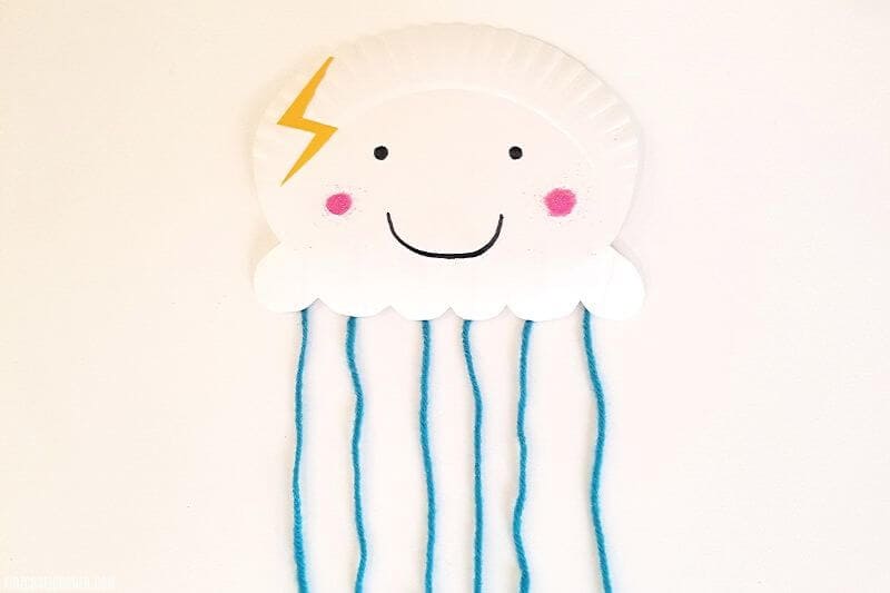 rainy cloud craft for preschoolers