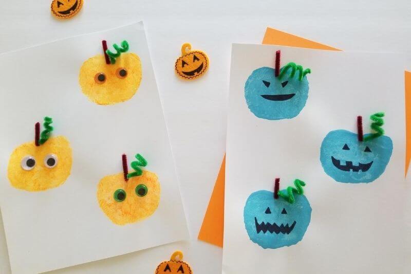 apple pumpkin stamping