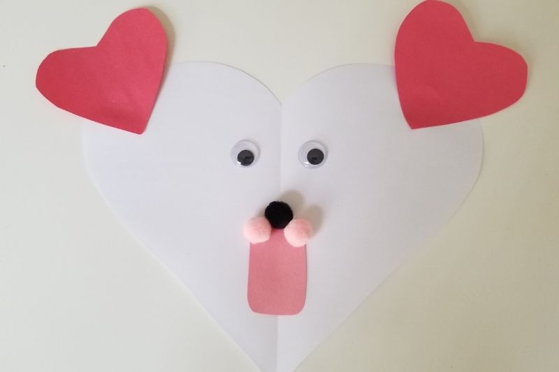 Fun Valentine Puppy Heart Craft For Preschoolers