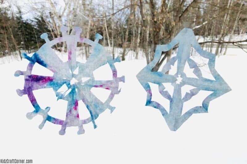 How To Make Coffee Filter Snowflakes With Markers