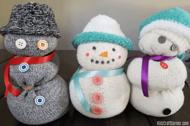 sock snowman craft