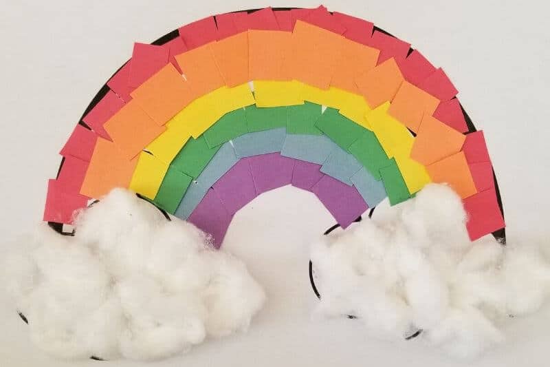 easy paper rainbow craft using construction paper