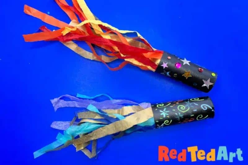 Easy Tissue Paper Fireworks - Hey, Let's Make Stuff