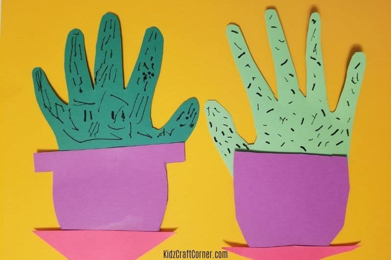 Easy Cactus Handprint Craft For Kids