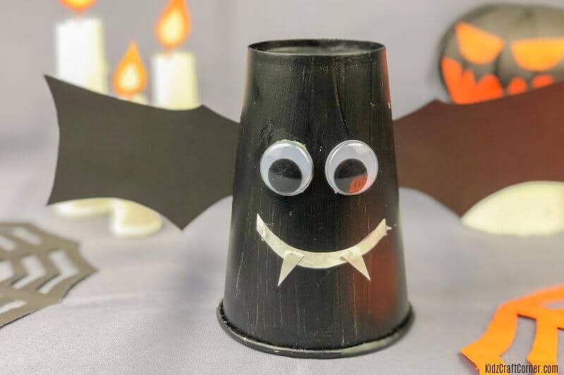 Easy Paper Cup Bat Craft For Kids