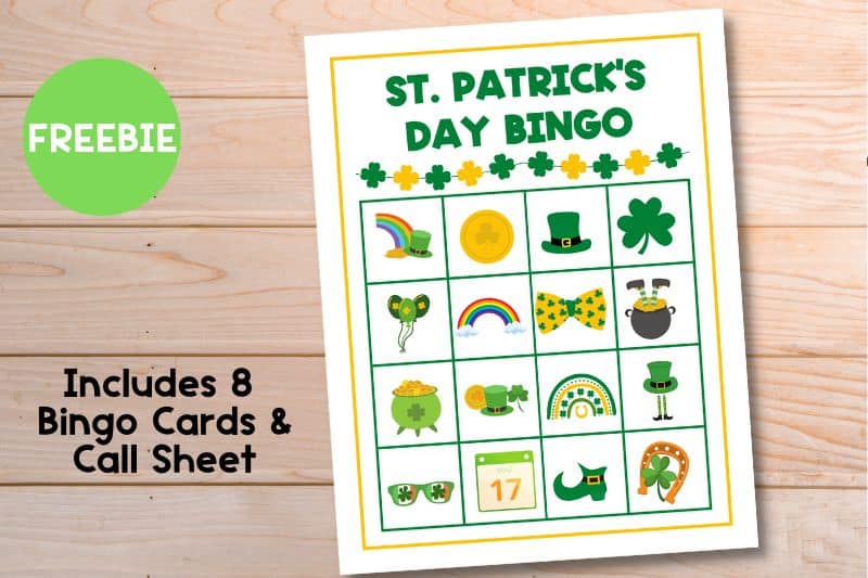 st patrick day bingo printables