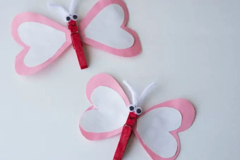 heart butterfly craft