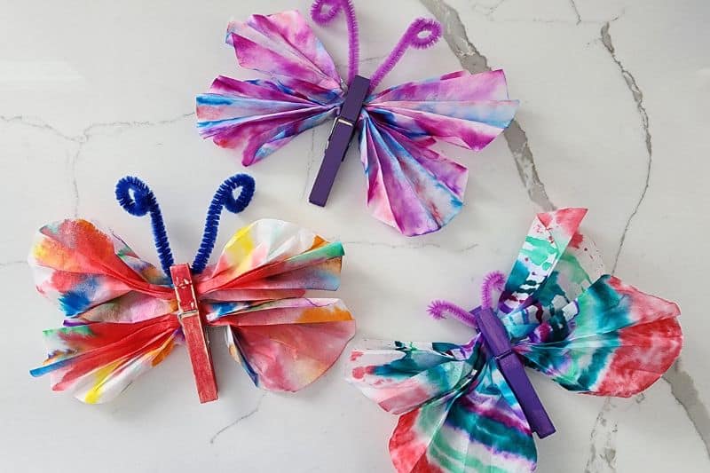 coffee filter butterfly craft