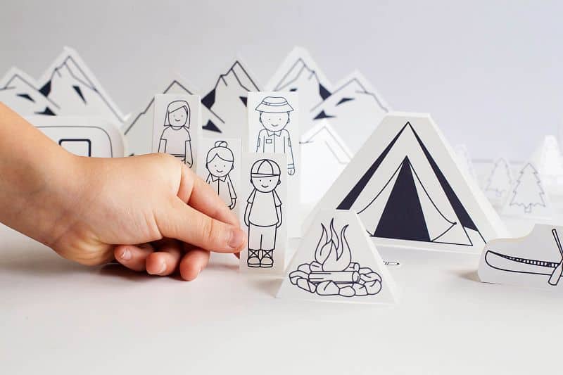 printable camping playset