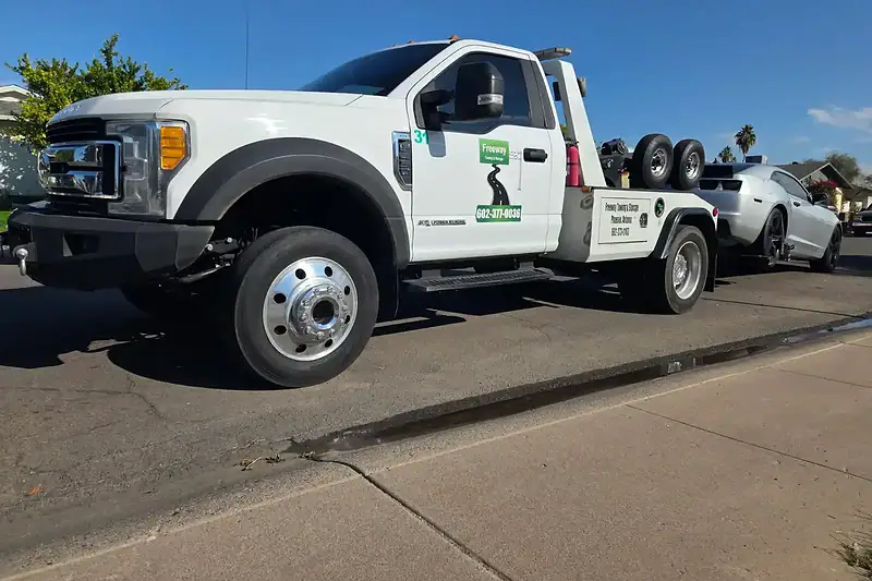 Small wheel-lift tow truck for tight parking garages in Scottsdale – Freeway Towing & Storage