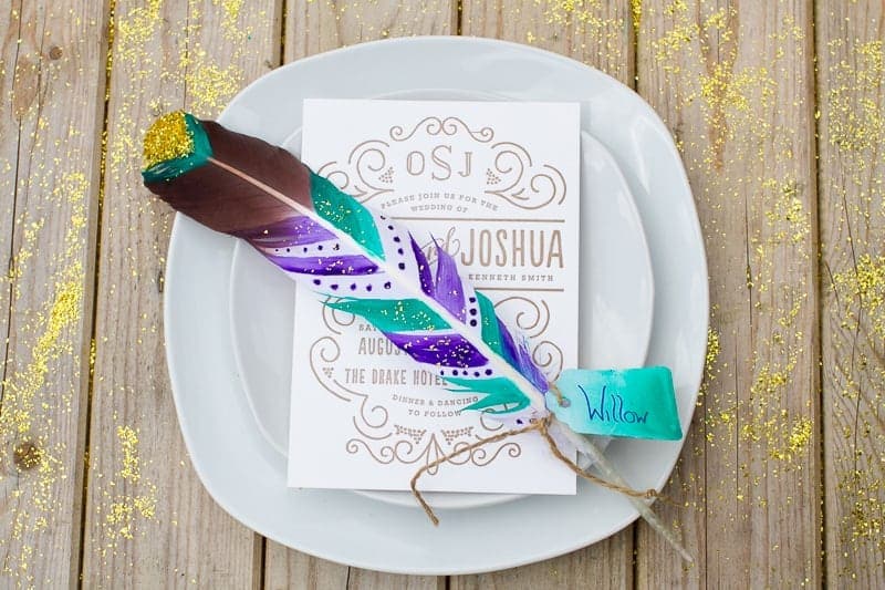 DIY Festival Feather Place Setting - Festival Brides Diy Main