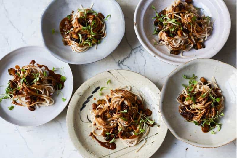 Sichuan Vegan Dan Dan Noodles 1 Ken Hom’s Vegan friendly Sichuan Dan Dan Noodles