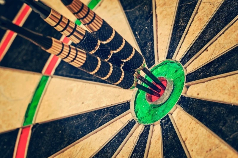 Targetting on dart board