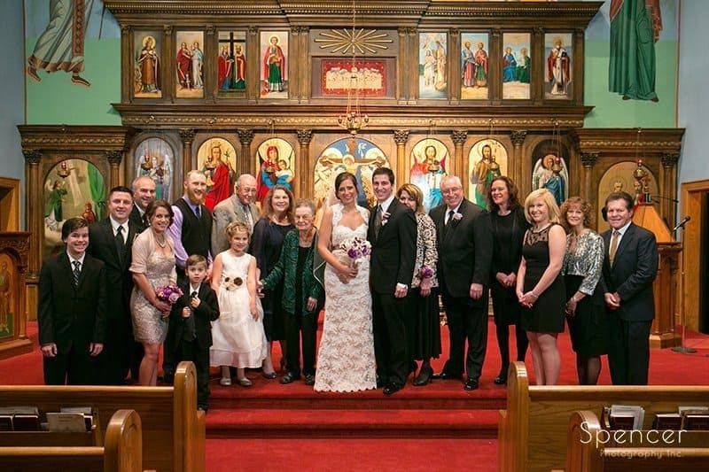 family picture at Annunciation Greek Orthodox Church Akron