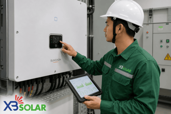Dịch Vụ Sửa Chữa & Khắc Phục Sự Cố Hệ Thống Điện Mặt Trời Tiêu Chuẩn EPC 2 Sửa chữa điện mặt trời: Phân tích log file và mã lỗi trực tiếp trên bo mạch Inverter để đưa ra phương án thay thế linh kiện chính xác, chống lãng phí.