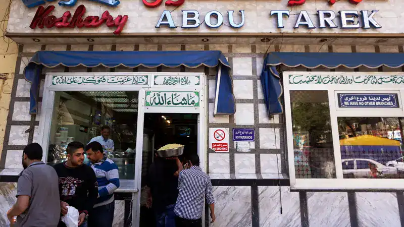 Best local restaurants in Cairo including Koshary Abou Tarek