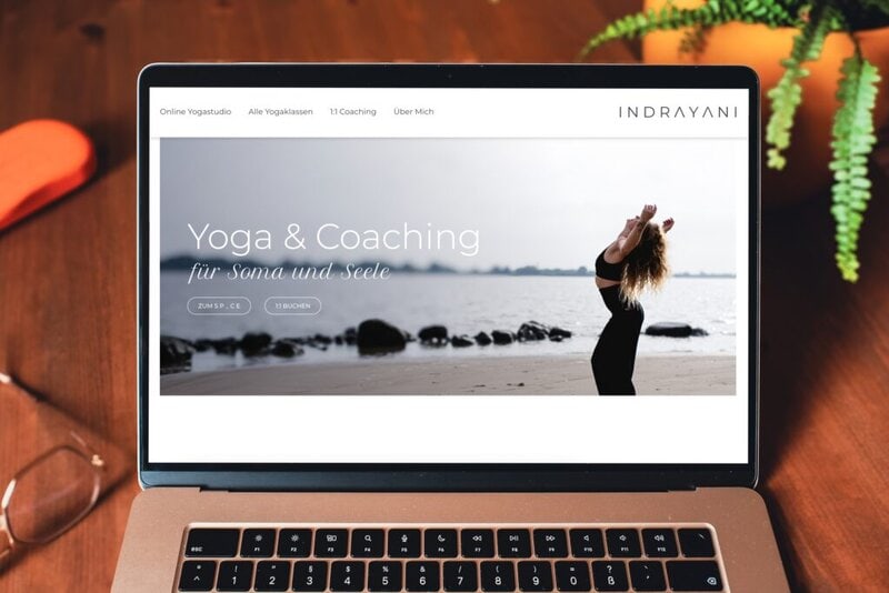 Indrayani Yoga, Hamburg - Webdesign Desktop Ansicht