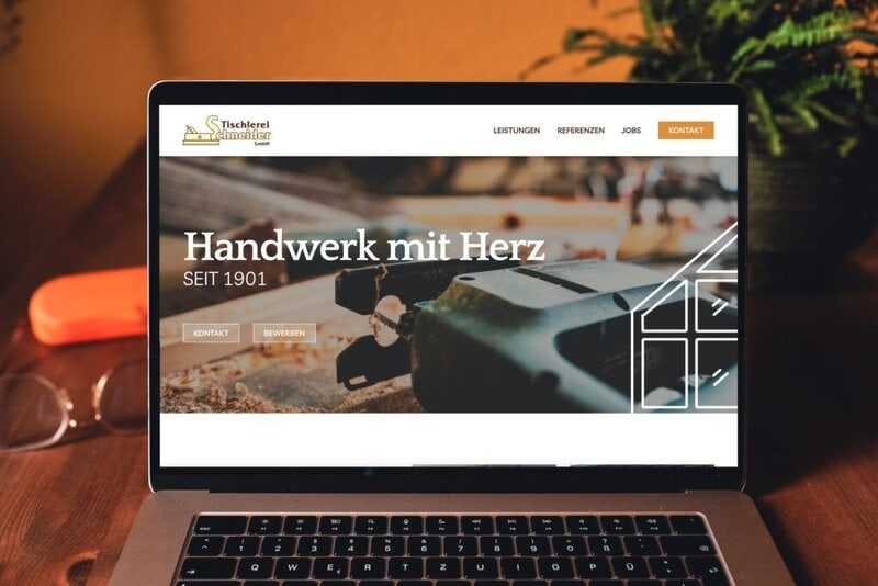 Tischlerei Schneider, Badingen - Webdesign Desktop Ansicht
