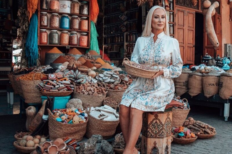 women in Marrakech market
