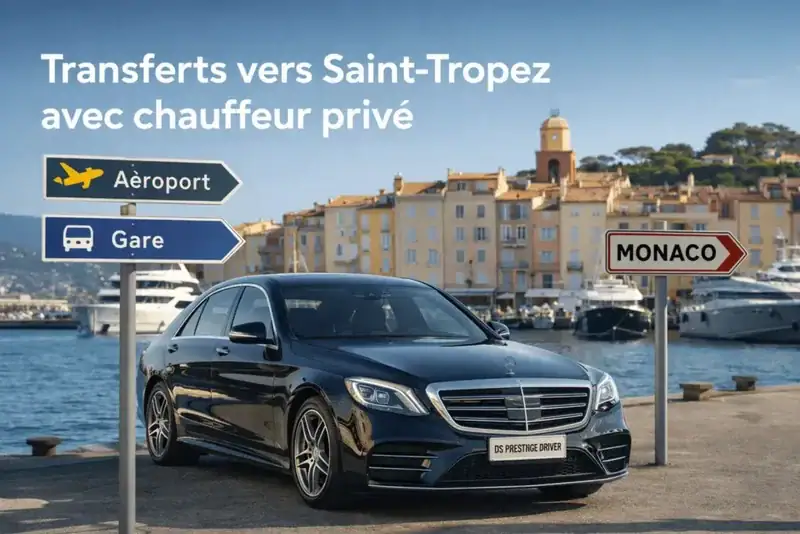 Transferts vers Saint-Tropez avec chauffeur privé
