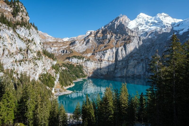 Kandersteg lake in Switzerland