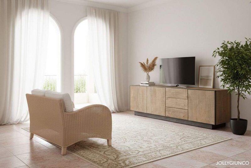 Porta TV mobile Harold per soggiorno, design moderno e pratico.