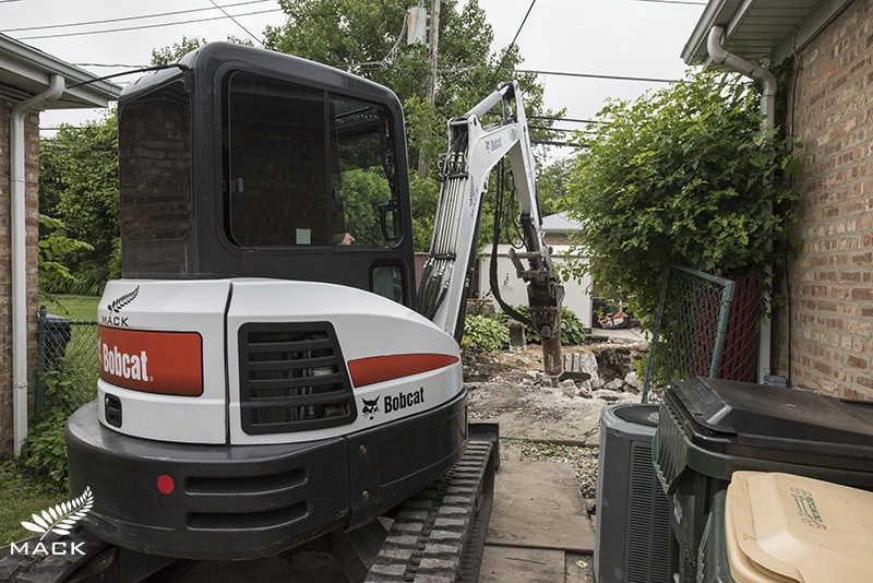 Mack Land Pool Removals Mini Excavator Tight Access