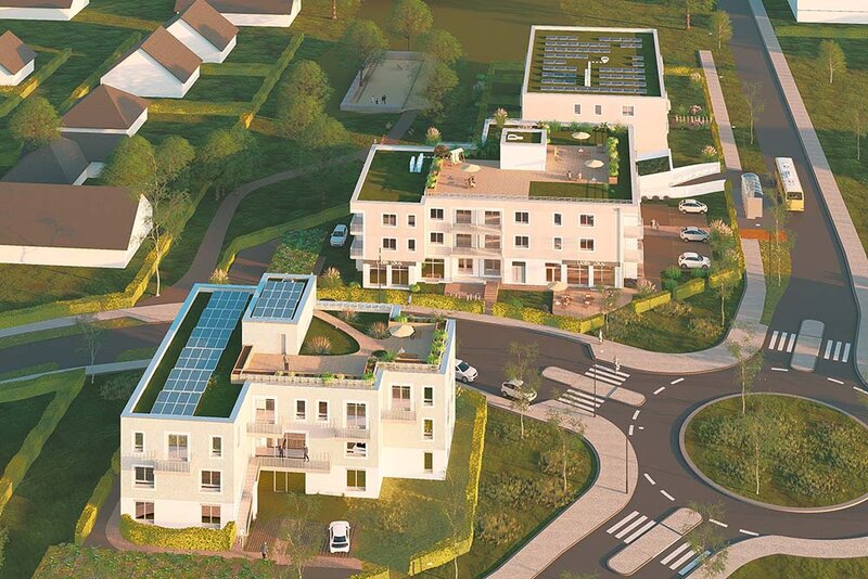 Immobilienprojekt Vitalquartier Elstal in Berlin - Generalunternehmer: Mastiok Bau - Visualisierung