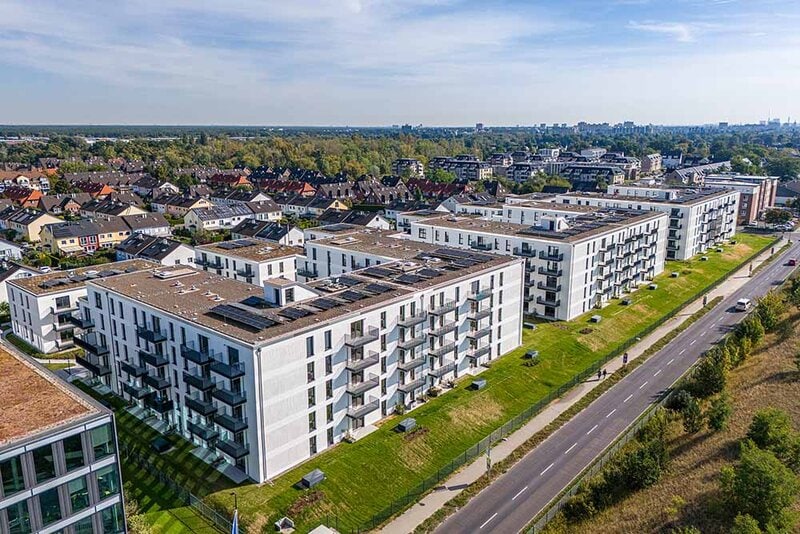 Bauprojekt Nine West Living in Berlin - Generalunternehmer: Mastiok Bau - Südwestansicht