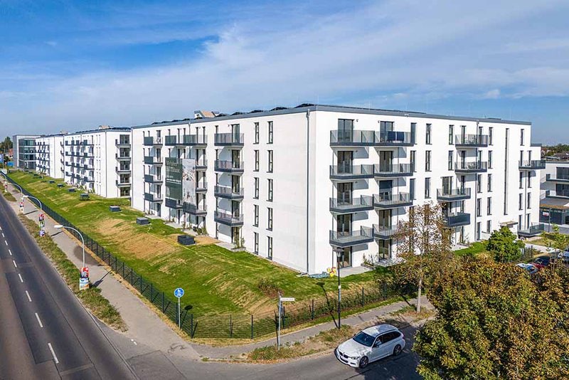 Bauprojekt Nine West Living in Berlin - Generalunternehmer: Mastiok Bau - Straßenansicht