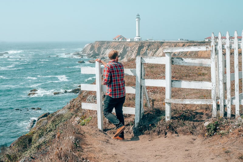 Exploring Point Arena Lighthouse in Mendocino, California.