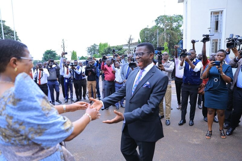 Speaker Anita Among Meets Buganda's Katikkiro Mayiga In Mengo To Fight HIV/AIDS ant 3