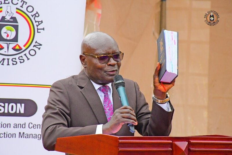 EC Boss Justice Byabakama Warns Candidates About Academic Qualifications , Deployment of Youth Vigilantes To Protect Votes Is Illegal bya