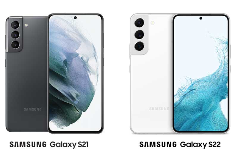 Samsung Galaxy S22 и Galaxy S21 внешне очень похожи Samsung Galaxy S22 и Galaxy S21 внешне очень похожи