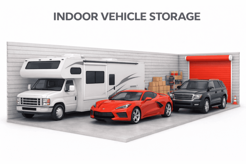 RV and Boat Parking at Storage Solutions Plus