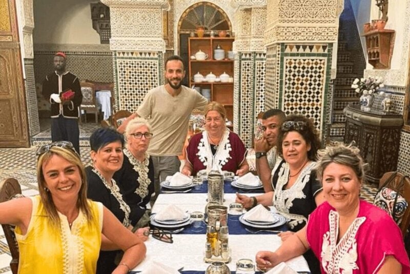 Happy customers on a private tour to Chefchaouen, Morocco.