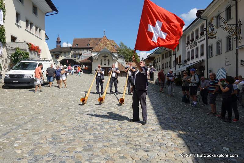 Medieval Town Gruyeres Flag Throwing