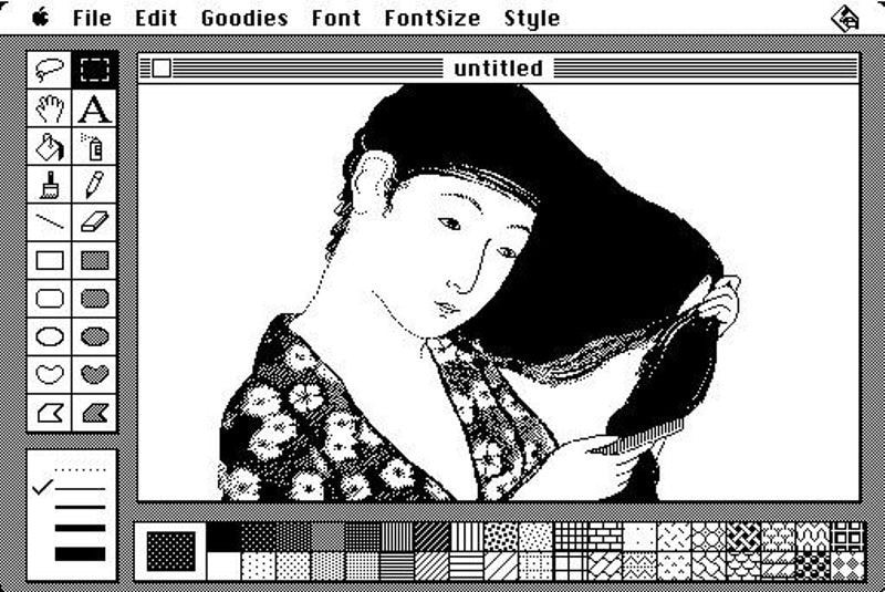 MacPaint, die Mutter aller Malprogramme (Screenshot via computerhistory.org)
