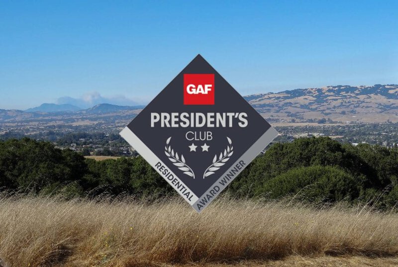 GAF President's club 2 star awarded to Heritage Roofing